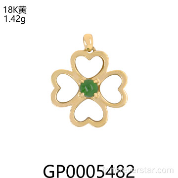 Pendant 100% NATURE JADEITE JADE 18K